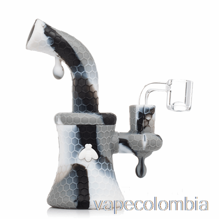 Vape Desechable Stratus Bee Silicona Dab Rig Mármol Gris (negro / Gris / Blanco)